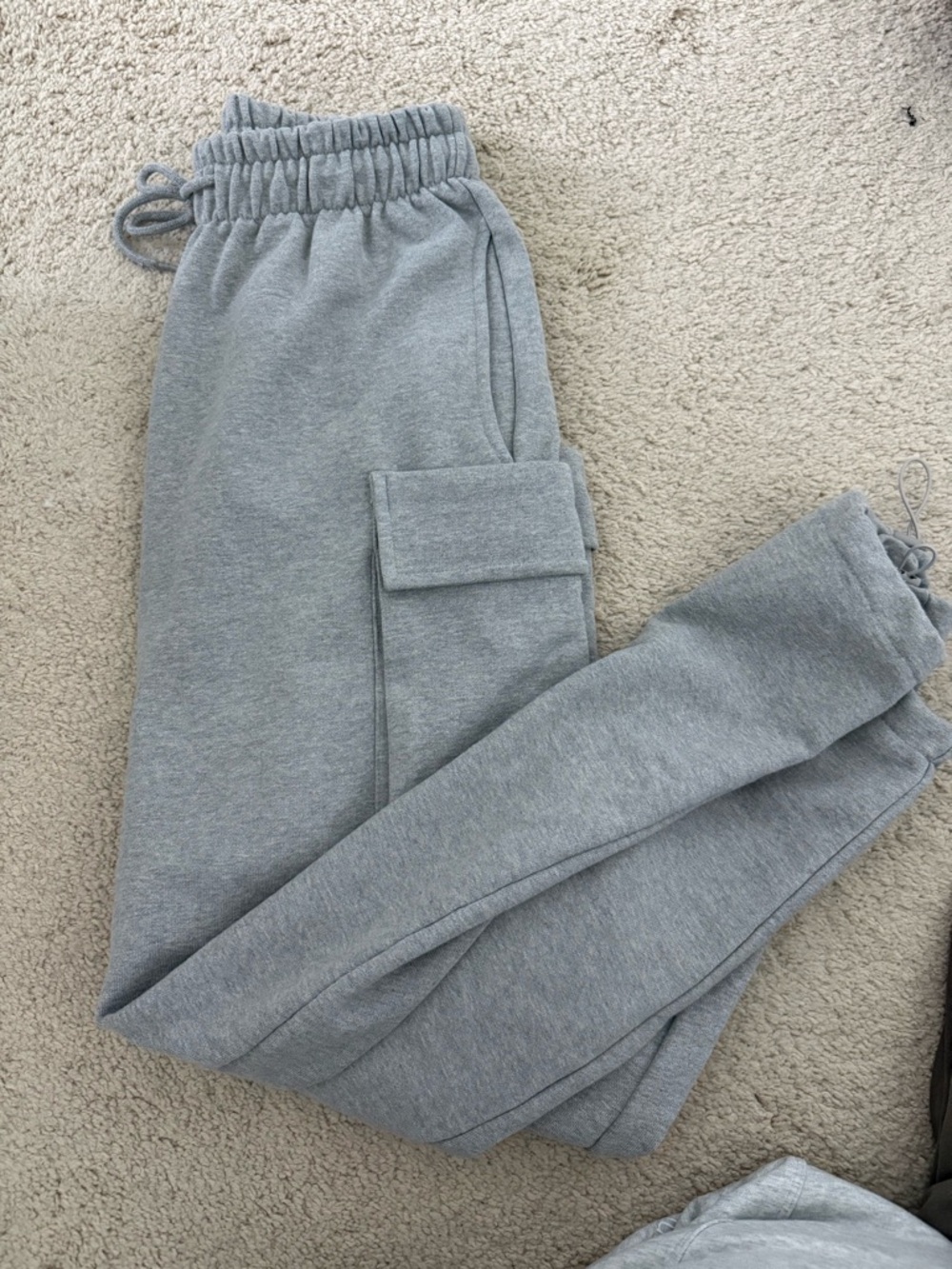 Frankie Shop Gray Cargo Jogger Sweatpants